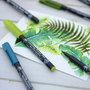 Sakura Koi Coloring Brush Pen Set Botanical de 6 colores